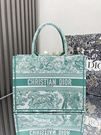 	 Okify Medium Dioriviera Dior Book Tote Aquamarina Toile G36×27×16cm