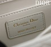 Okify Mini Dior Ange Bag Latte Macrocannage Calfskin White  20 x 12 x 5 cm - 2