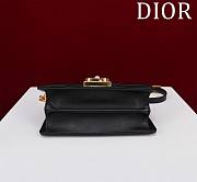 	 Okify Mini Dior Ange Bag Latte Macrocannage Calfskin Black 20 x 12 x 5 cm - 4