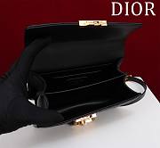 	 Okify Mini Dior Ange Bag Latte Macrocannage Calfskin Black 20 x 12 x 5 cm - 3