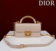 	 Okify Mini Dior Ange Bag Latte Macrocannage Calfskin Beige 20 x 12 x 5 cm - 1