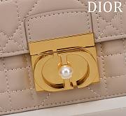 	 Okify Mini Dior Ange Bag Latte Macrocannage Calfskin Beige 20 x 12 x 5 cm - 5