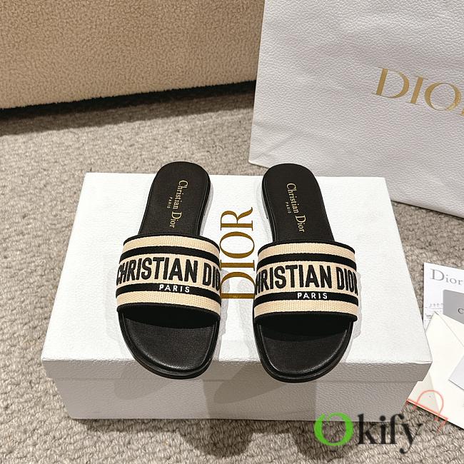 	 Okify Dior Dway Slide Black & White Size 34-43 - 1