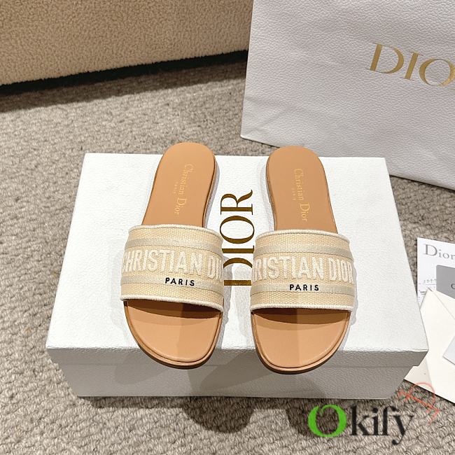 	 Okify Dior Dway Slide White Size 34-43 - 1