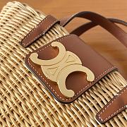 Okify Celine Teen Couffin In Wicker And Natural Calfskin 32*14*7cm - 2