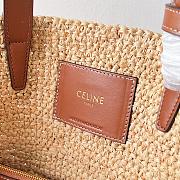 	 Okify Teen Supple Celine Classic Panier In Raffia And Calfskin 21.5 X 22 X 13 - 4