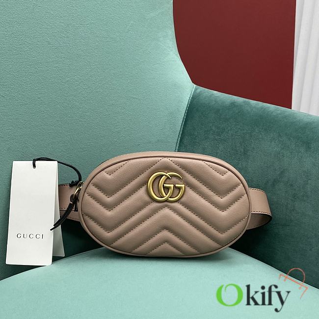 	 Okify Gucci Marmont Belt Pouch Beige 18-11-5 - 1