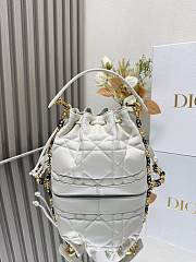 	 Okify Dioriviera Small Dior Jolie Bucket Bag White 17x16x9cm - 1