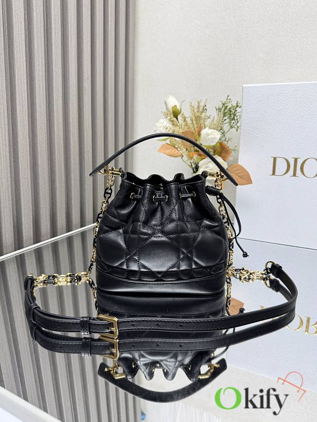 	 Okify Dioriviera Small Dior Jolie Bucket Bag Black 17x16x9cm - 1