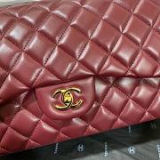 	 Okify Chanel Flap Bag Wine Gold Hardware Size 25cm - 2