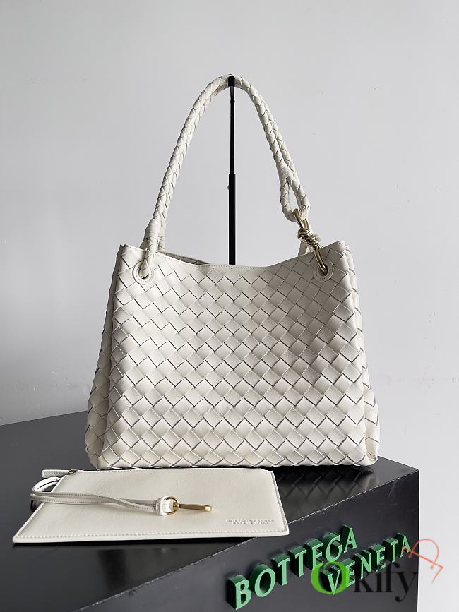 	 Okify Bottega Veneta Large Parachute In White 30*26*20cm - 1