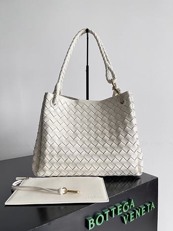 	 Okify Bottega Veneta Large Parachute In White 30*26*20cm