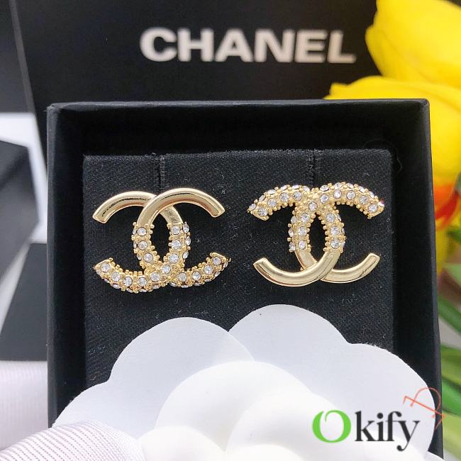 	 Okify Chanel Earrrings Gold - 1