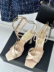 Okify YSL CORINNE sandals in satin crepe Nude 10cm - 4