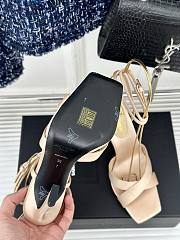 Okify YSL CORINNE sandals in satin crepe Nude 10cm - 3