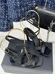 	 Okify YSL CORINNE sandals in satin crepe Black 10cm - 2