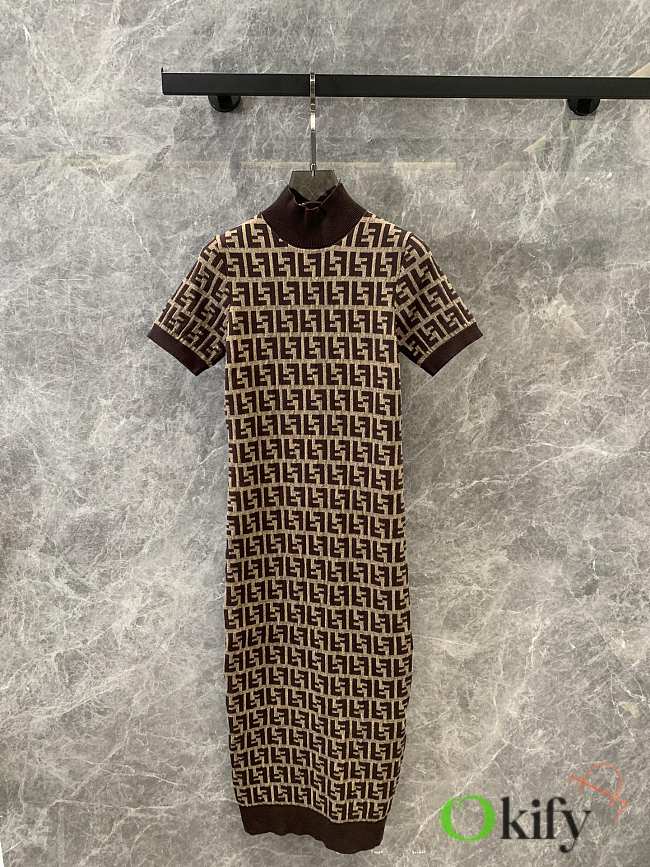 	 Okify Fendi Long Dress SML - 1