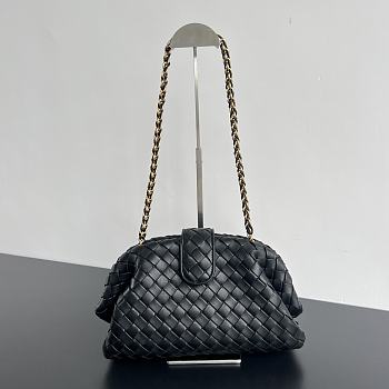 Okify Bottega Veneta Teen Lauren 1980 With Chain Black 31.5x16.5x11cm