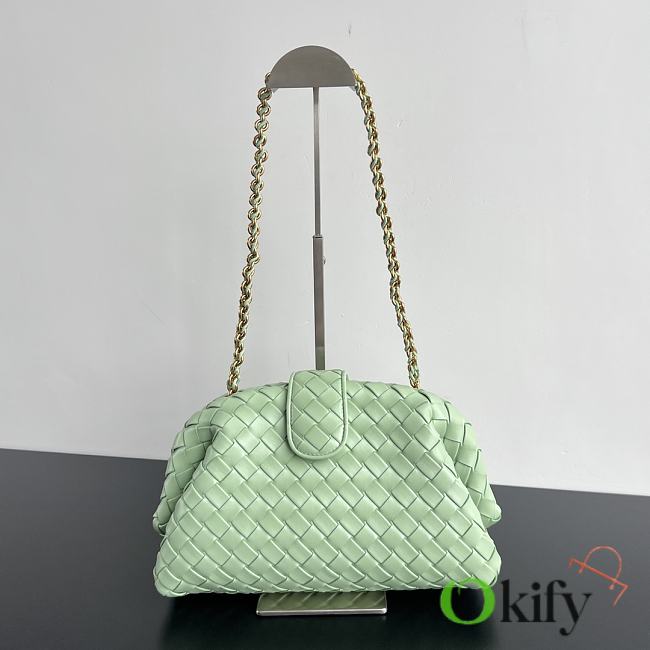 	 Okify Bottega Veneta Teen Lauren 1980 With Chain Mint 31.5x16.5x11cm - 1