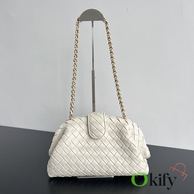 	 Okify Bottega Veneta Teen Lauren 1980 With Chain white 31.5x16.5x11cm - 1