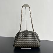 	 Okify Bottega Veneta Teen Lauren 1980 With Chain Kaki 31.5x16.5x11cm - 1