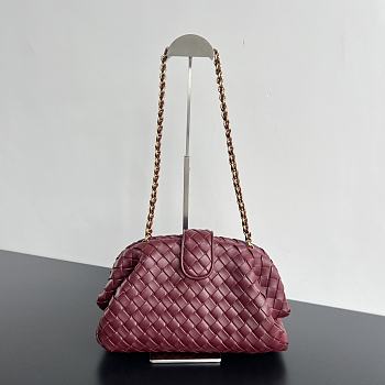 	 Okify Bottega Veneta Teen Lauren 1980 With Chain Red 31.5x16.5x11cm