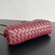 	 Okify Bottega Veneta Teen Lauren 1980 With Chain Red 31.5x16.5x11cm - 3