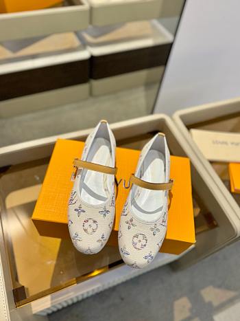 Okify LV Romy Doll Shoes 1ACSGB White size 35-40