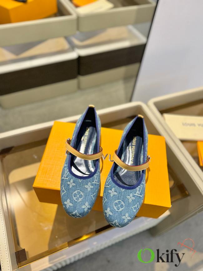 	 Okify LV Romy Doll Shoes Dark Blue Size 35-40 - 1