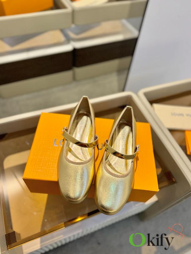 	 Okify LV Romy Doll Shoes Gold Size 35-40 - 1