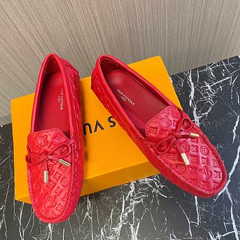 	 Okify LV Gloria Loafers Red Size 35-40