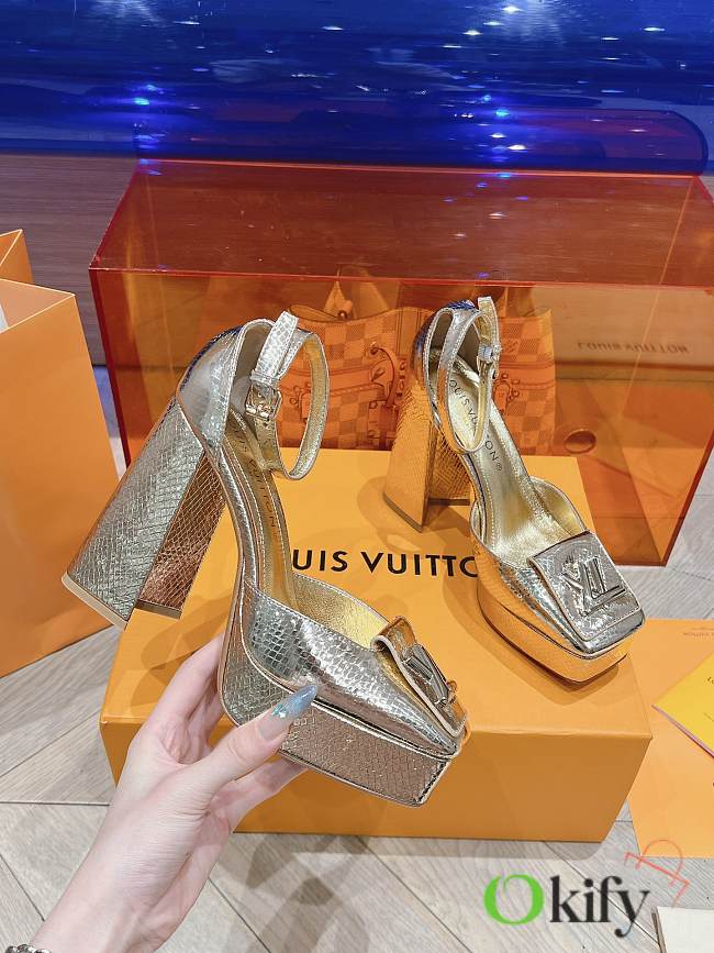 Okify Louis Vuitton High Heel Gold 12cm  - 1