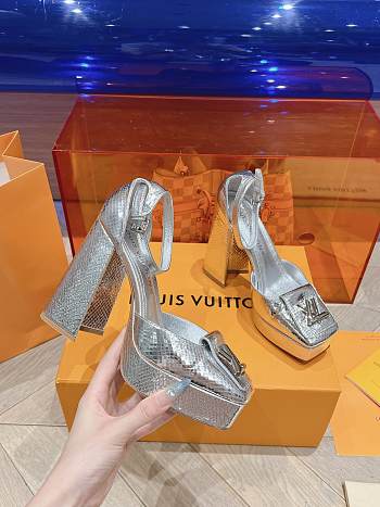 	 Okify Louis Vuitton High Heel Silver 12cm