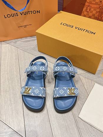 	 Okify LV Sunset Flat Comfort Sandals Blue 35-41