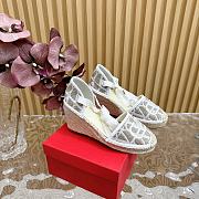 	 Okify Valentino Garavani Escape Heel In Canvas White 8.5cm Size 35-41 - 1