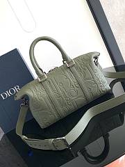 Okifyf Khaki Dior Gravity Leather and Khaki Grained Calfskin Weekender 25 - 2