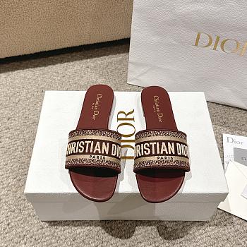 Okify Dior Dway Slide Burgundy Oval 34-43