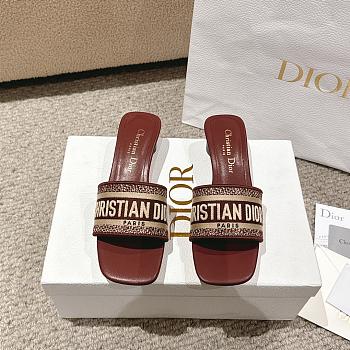 	 Okify Dior Dway Slide Burgundy Square 34-43