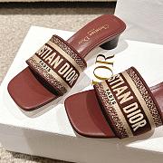 	 Okify Dior Dway Slide Burgundy Square 34-43 - 4