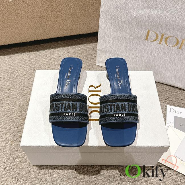 	 Okify Dior Dway Slide Blue Square 34-43 - 1