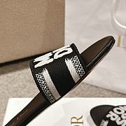 	 Okify Dior Dway Slide Black and White Embroidered Cotton - 4