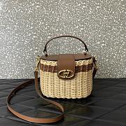 Okify Vlogo Signature Wicker Vanity Bag 19x13.5x13cm - 1