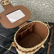 Okify Vlogo Signature Wicker Vanity Bag 19x13.5x13cm - 2