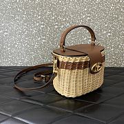 Okify Vlogo Signature Wicker Vanity Bag 19x13.5x13cm - 4