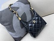 	 Okify Small Hobo Bag Shiny Lambskin & Gold Plated Metal Black  - 4