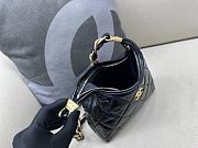 	 Okify Small Hobo Bag Shiny Lambskin & Gold Plated Metal Black  - 2