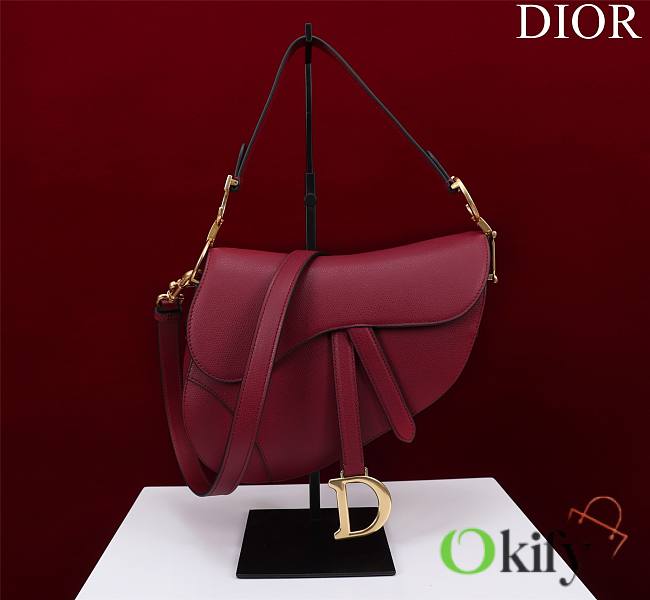 	 Okify Dior Saddle Red 25.5*20*6.5cm - 1