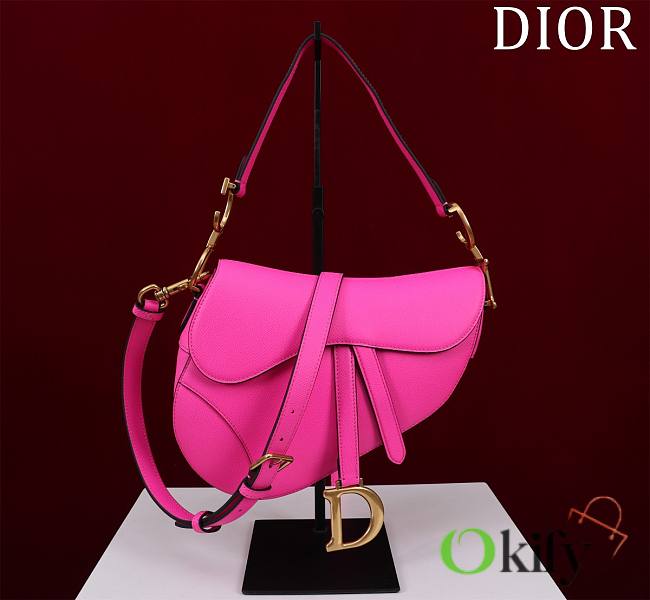 	 Okify Dior Saddle Pink 25.5*20*6.5cm - 1