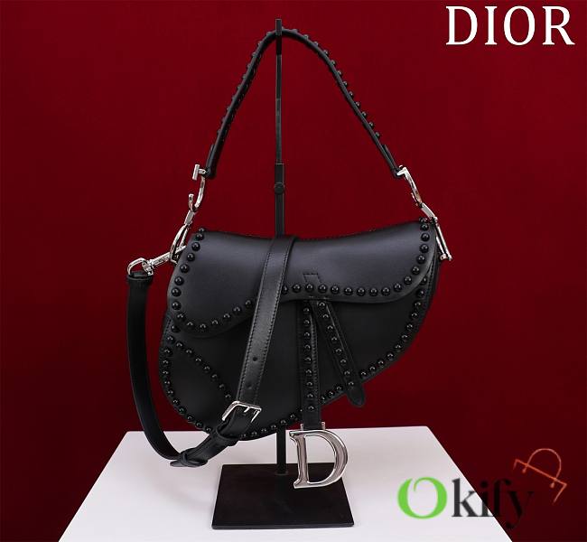 	 Okify Dior Saddle Black Size 25.5*20*6.5cm - 1