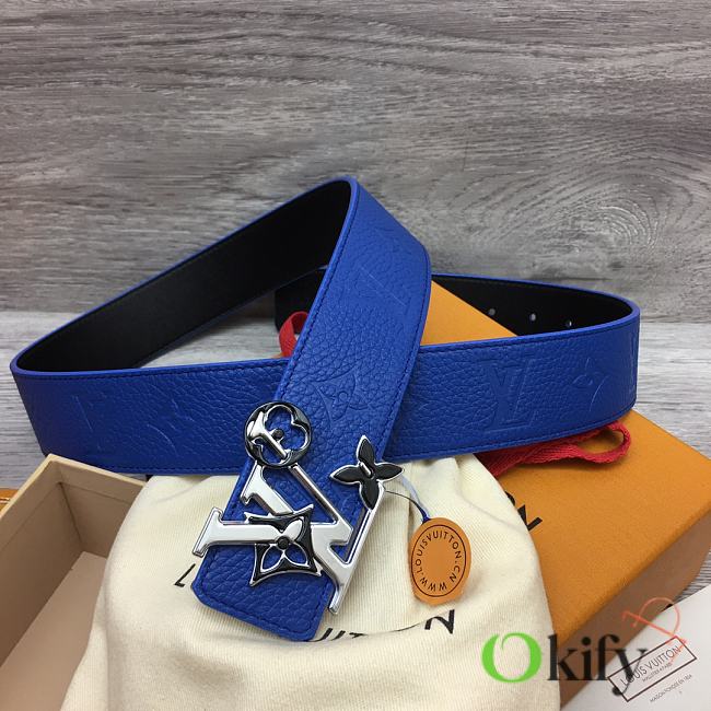 Okify Louis Vuitton Belt Blue  - 1